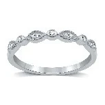Lab-Grown Diamond-Accent Band · No. 2007 in sterling silver