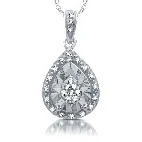 Pear Cluster Pendant in sterling silver