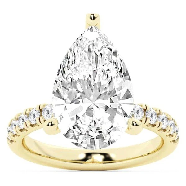 Pear Engagement Ring · No. 1298 in yellow gold