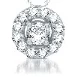 Round Halo Pendant in sterling silver