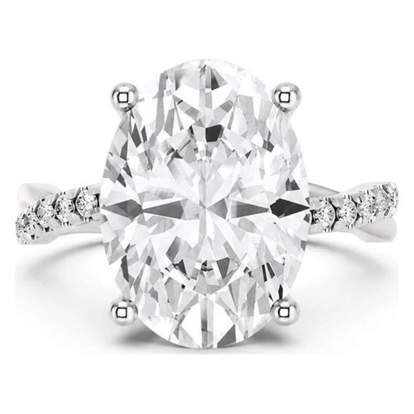 Crossover Pavé · Oval in white gold