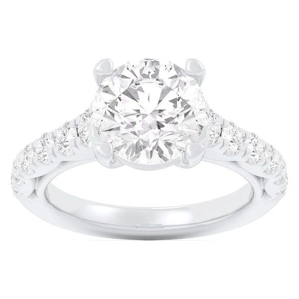 Round Engagement Ring · No. 1226 in white gold