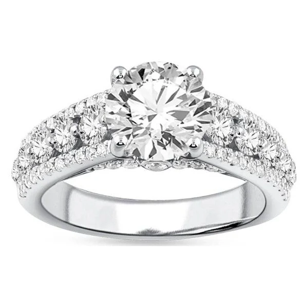 Round Engagement Ring · No. 1228 in white gold