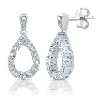 Pear Drop Earrings in sterling silver
