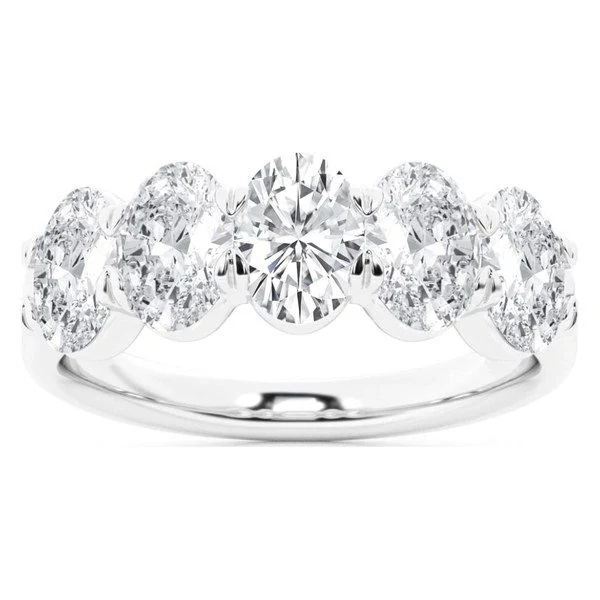 Five-Stone Band · Oval in white gold