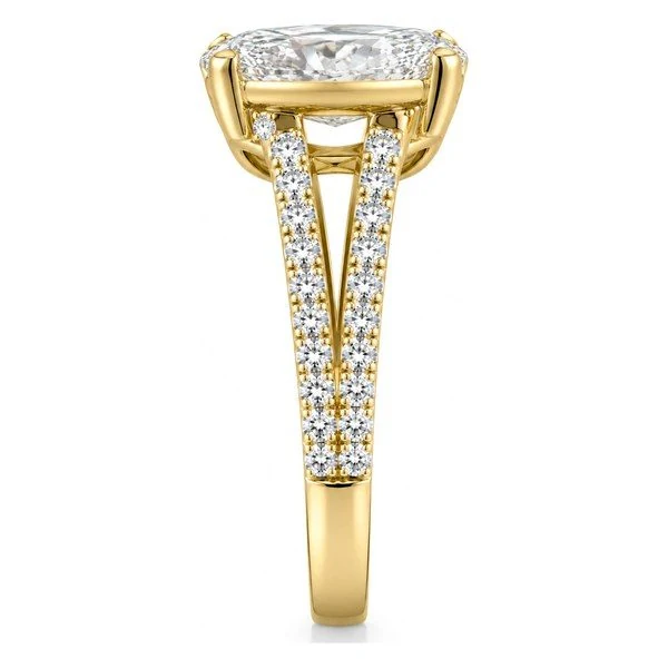 Split-Shank Pavé in yellow gold