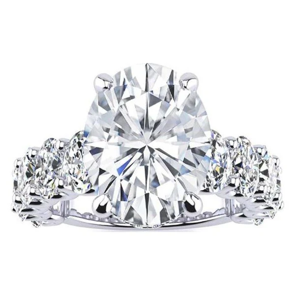Oval Statement Ring in white gold