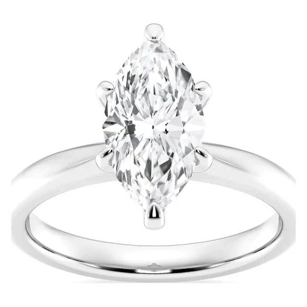 Classic Solitaire · Marquise in 14K white gold
