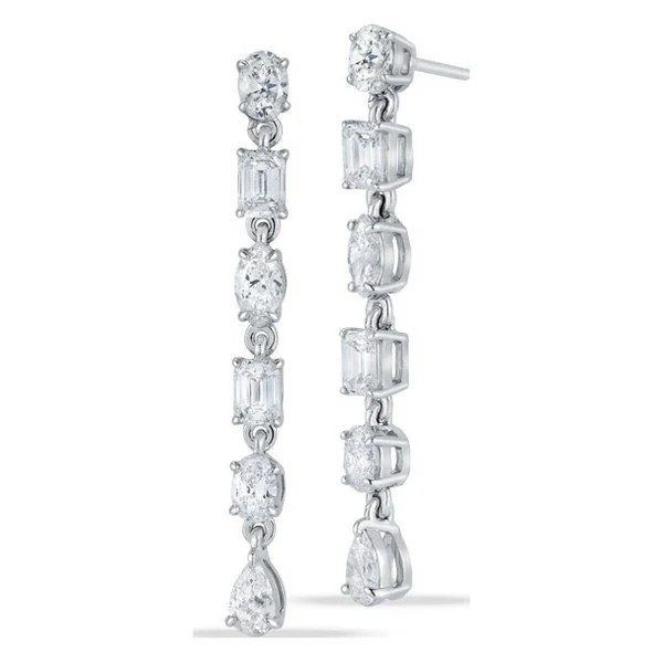 Multi-Stone Drop Earrings · No. 200 in white gold