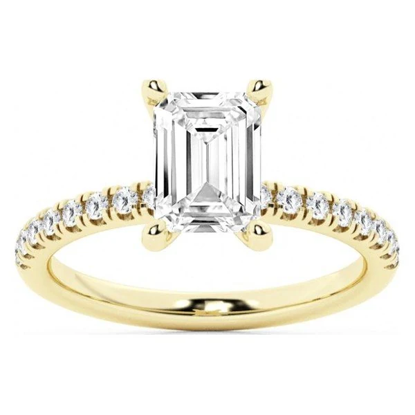Emerald-Cut Engagement Ring · No. 1269 in yellow gold