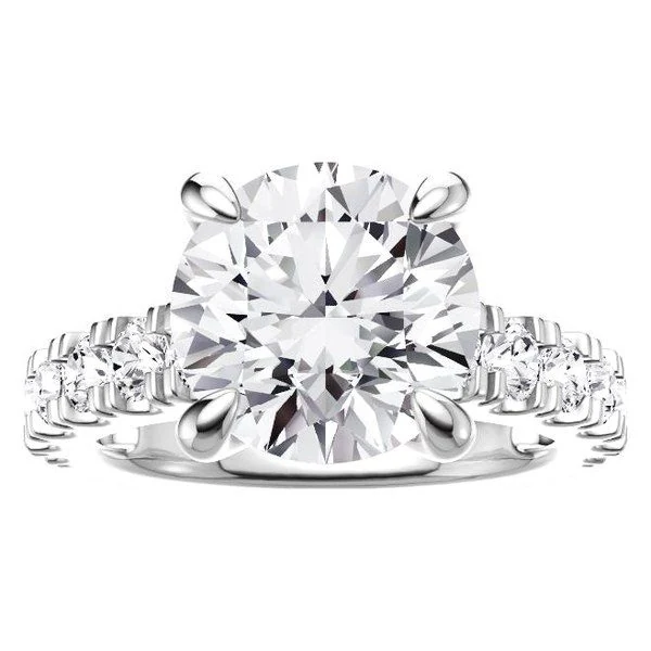 Round Engagement Ring · No. 1202 in white gold