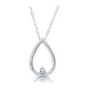 Open Pear Pendant in sterling silver
