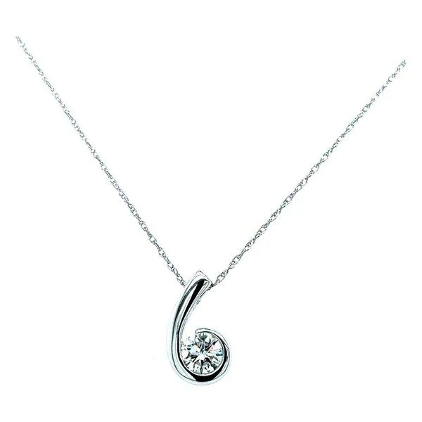 Round Pendant · No. 0502 in white gold