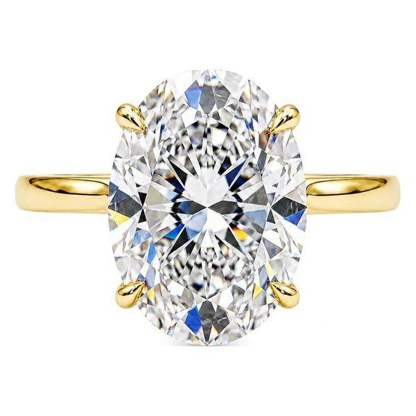 Oval Solitaire Plus Engagement Ring · No. 1452 in 14K yellow gold