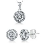 Earring & Pendant Set · No. 2053 in sterling silver