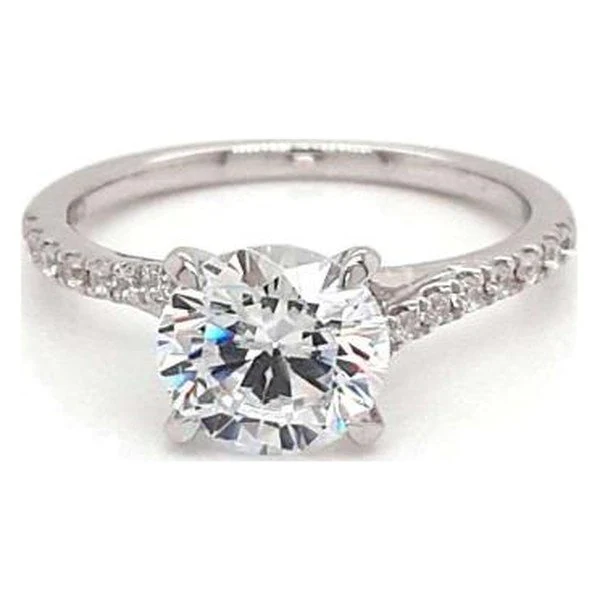 Round Engagement Ring · No. 1219 in white gold
