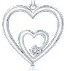Double Heart Pendant · No. 2021 in sterling silver