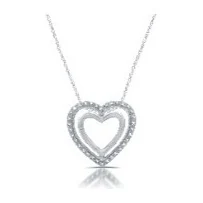 Double Heart Pendant · No. 2036 in sterling silver