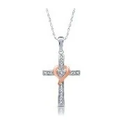 Cross Pendant · Two-Tone · No. 2034 in sterling silver, two-tone