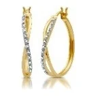 Crossover Hoop Earrings · Gold Plated in sterling silver, yellow gold plated