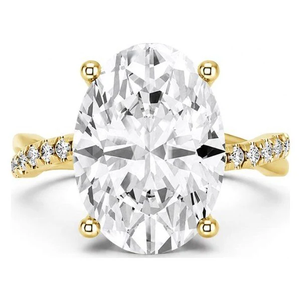 Crossover Pavé · Oval in yellow gold