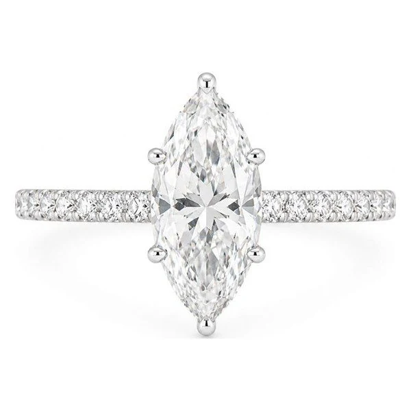 Marquise Engagement Ring · No. 1435 in 14K white gold