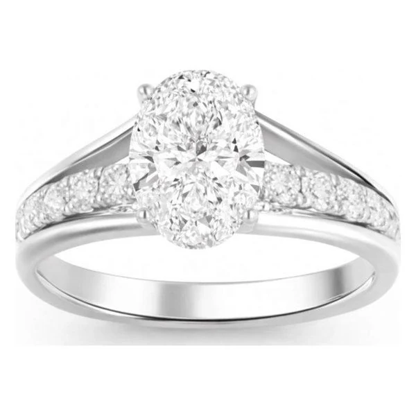 Oval Engagement Ring · No. 1311 in white gold