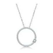 Open Circle Pendant in sterling silver