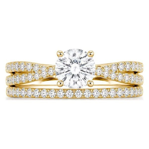 Round Bridal Set · No. 1439 in 14K yellow gold