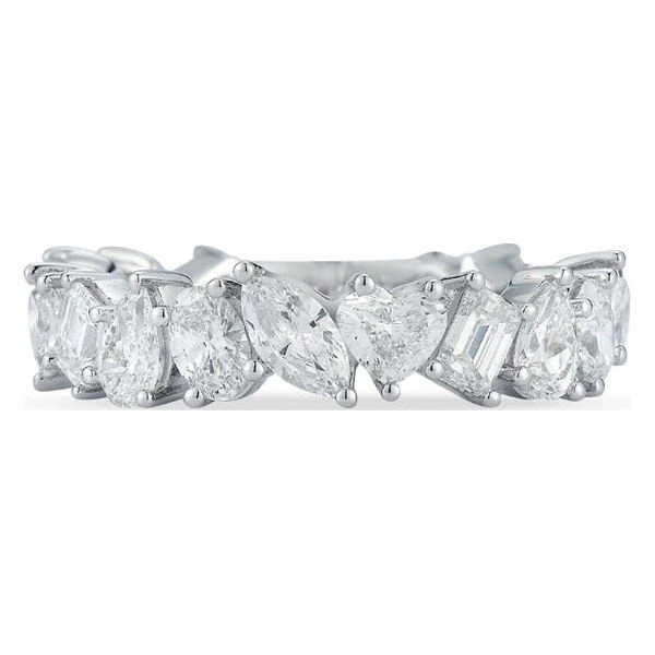 Fancy Shape Eternity Band in white gold