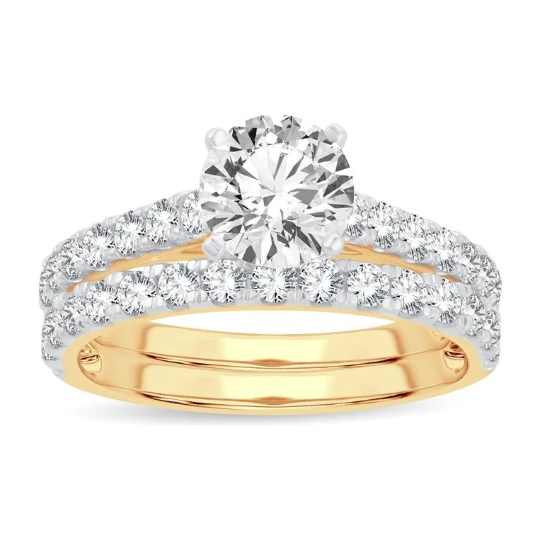 Round Engagement Ring · 1 CT in 14K yellow gold