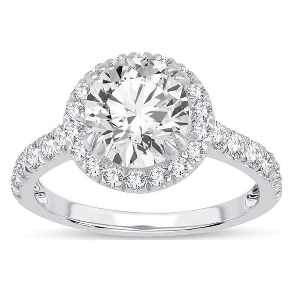Round Engagement Ring · No. 1030 in white gold