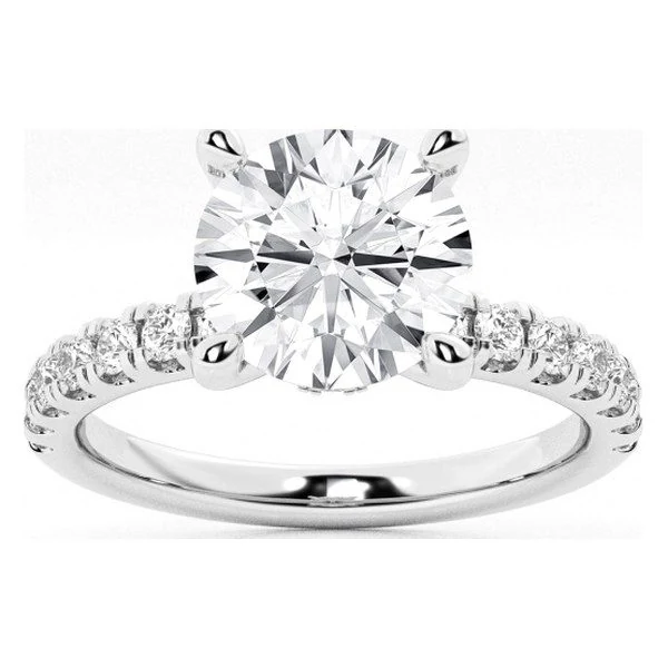 Round Engagement Ring · No. 1292 in white gold