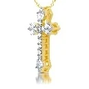 Cross Pendant · Gold Plated · No. 2057 in sterling silver, yellow gold plated