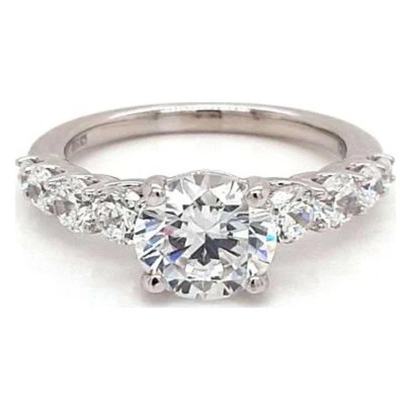 Round Engagement Ring · No. 1229 in white gold