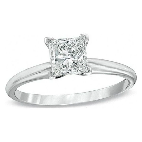 Classic Solitaire · Princess in white gold