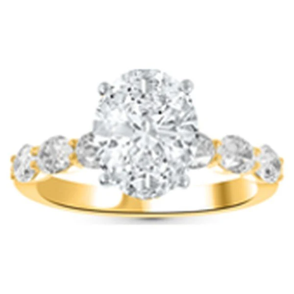 Oval Engagement Ring · No. 1280 in yellow gold