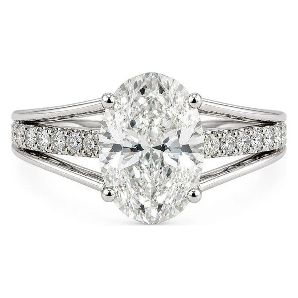 Oval Engagement Ring · No. 1298 in white gold