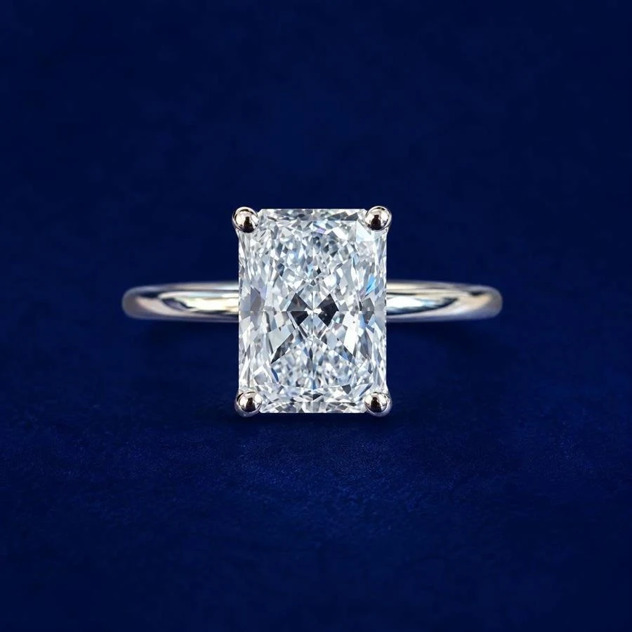Sterling Silver Hidden Halo Solitaire Plus in sterling silver