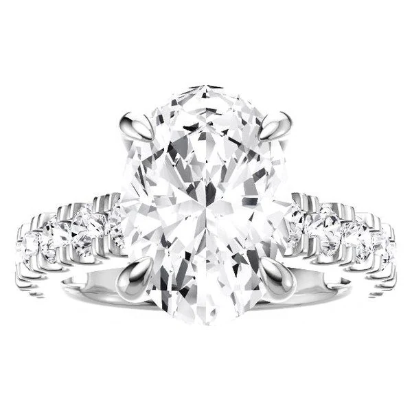 Oval Engagement Ring · No. 1208 in white gold