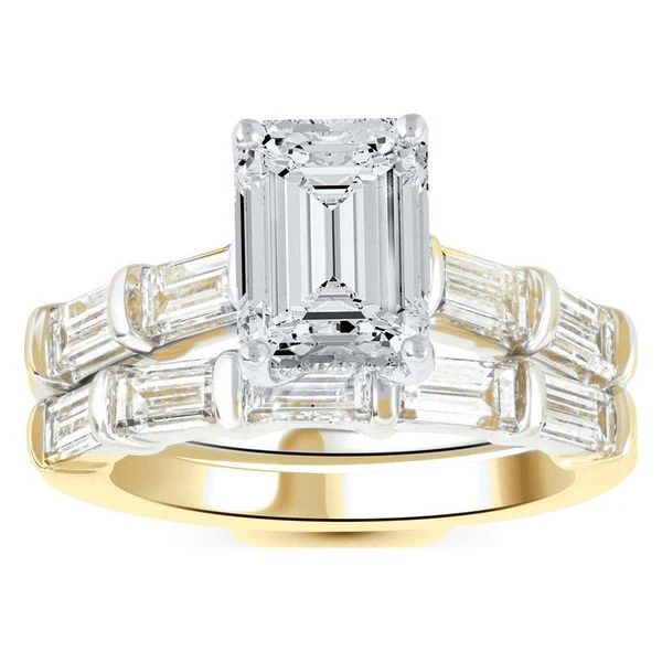 Emerald-Cut Engagement Ring · No. 1283 in yellow gold