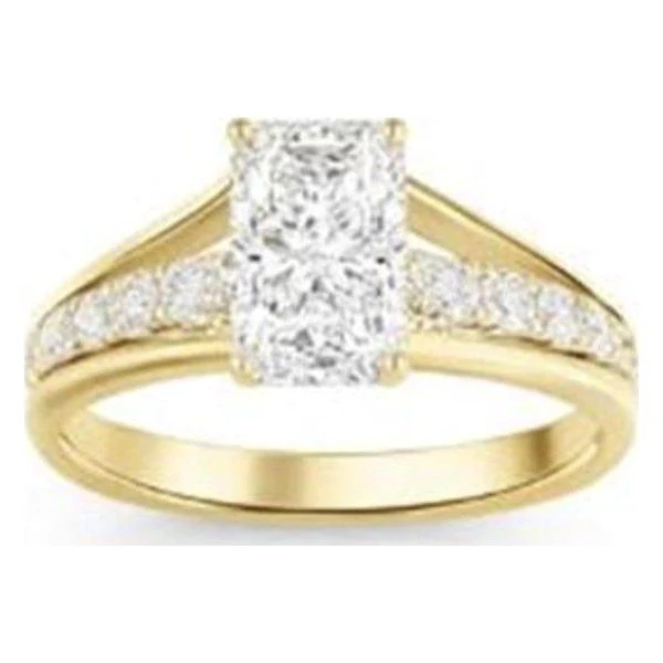 Radiant Engagement Ring · No. 1298 in 14K yellow gold