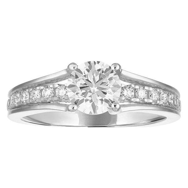 Round Engagement Ring · No. 1312 in white gold