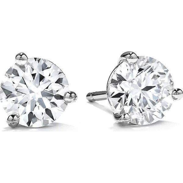 3-Prong Martini Lab-Grown Diamond Studs in white gold