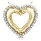 Double Heart Pendant · Gold Plated · No. 2038 in sterling silver, yellow gold plated
