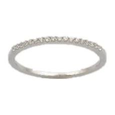 Slim Lab-Grown Diamond Band in sterling silver
