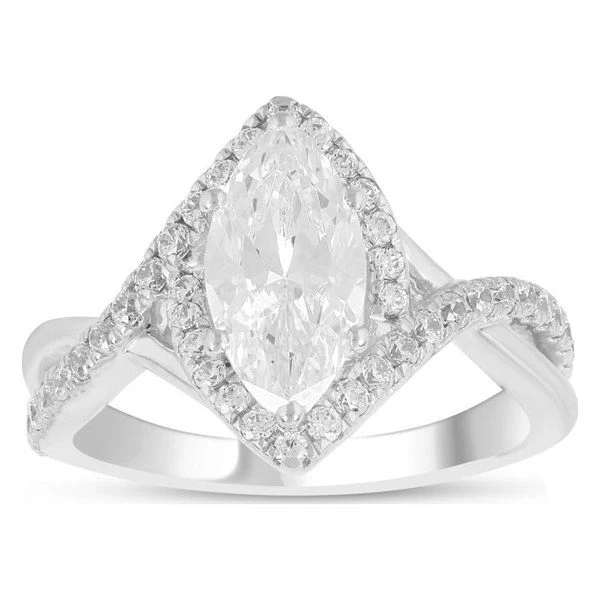 Marquise Engagement Ring · No. 1248 in white gold