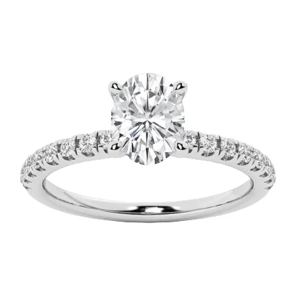 Sterling Silver Round Solitaire Plus · 3.8 CT in sterling silver